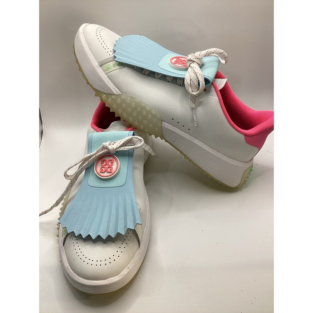 G/Fore Gfore G4 Fore Kiltie G.112 Golf Shoe Sneaker ⛳️ Ladies 10 White Pink - Picture 2 of 8